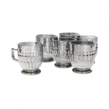 كاسات شاي محجر ملون طلس عدد 6