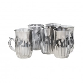 كاسات شاي محجر ملون طلس عدد 6