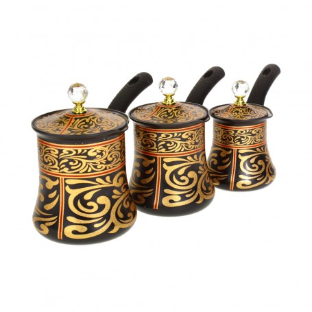 طقم ركاوي مزخرف معدن عال 3 قطع