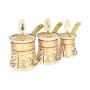 Set of 3 high metal ornate rakawi