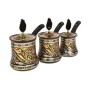 Set of 3 high metal ornate rakawi