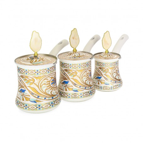 Set of 3 high metal ornate rakawi