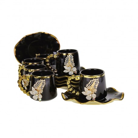 12 pieces of high coffee cups with a brooch