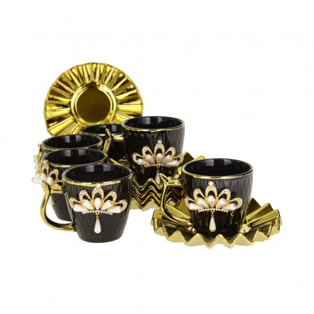 12 pieces of high coffee cups with a brooch