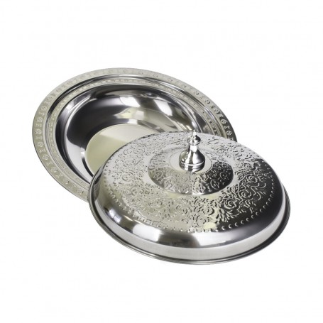 Silver platter with lid size 30 CM