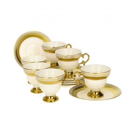 High gilded coffee cup set