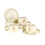 Porcelain embossed rose coffee cup set
