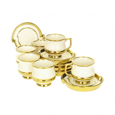 High porcelain coffee cup set