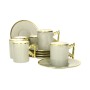 Plain Gold-Plated Porcelain Coffee Cup Set.