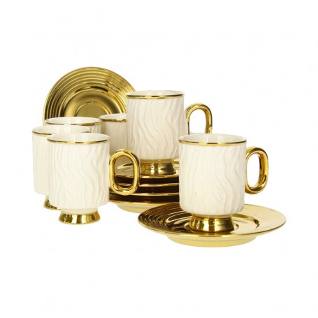 Super Quality Wavy Porcelain Coffee Cup Set.
