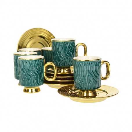 Super Quality Wavy Porcelain Coffee Cup Set.