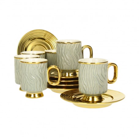 Super Quality Wavy Porcelain Coffee Cup Set.