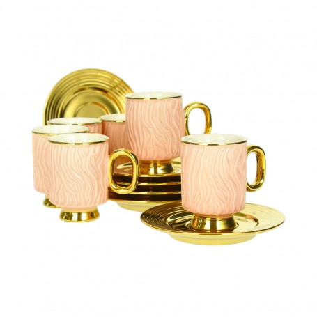 Super Quality Wavy Porcelain Coffee Cup Set.