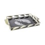 Luxury Metal Serving Tray with Glass Base.