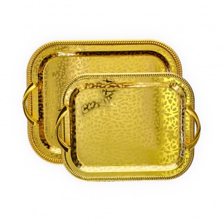 2-Piece Metal Tray Set with Laser-Cut Base.