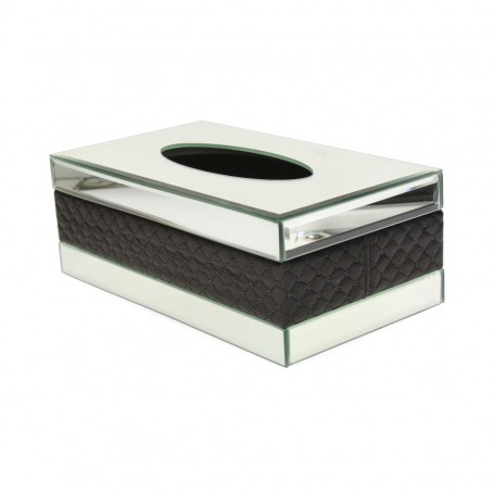 Metal Tissue Box with Crystal Decor.