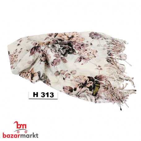 شال باشمينا مزهر شرشوبة طويلة H313