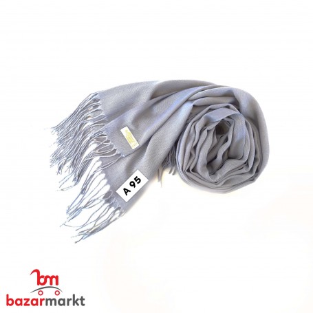 شال باشمينا شرشوبة طويلة الفرح (فضي غامق 95)