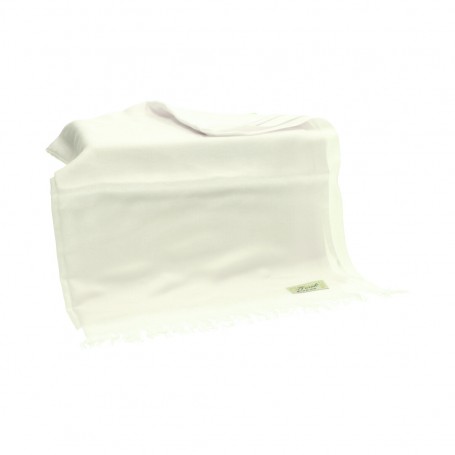 شال باشمينا شرشوبة قصيرة الفرح (أبيض 2)