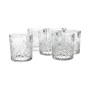 6 pieces of short clear glass juice glasses