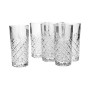 6 pieces of long clear glass juice glasses