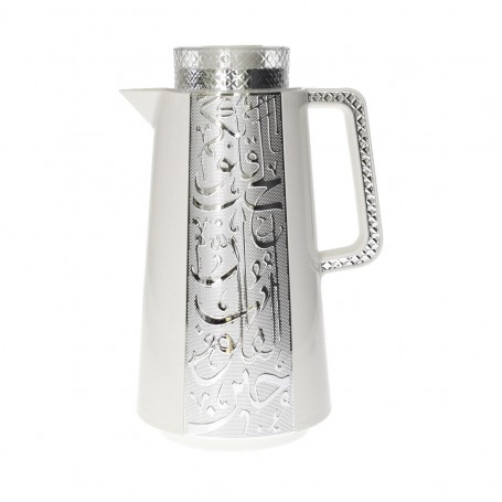 Thermos with Arabic script and a glass heart