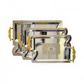 Set of 3 metal trays