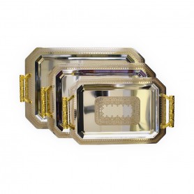 Set of 3 metal trays