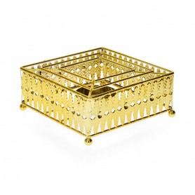 Candle stove base for heating coffee or tea