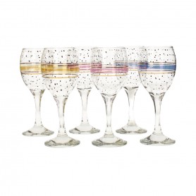 6 juice glasses, half-rimmed Pastry