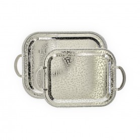 2-Piece Metal Tray Set with Laser-Cut Base.