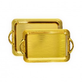 2-Piece Metal Tray Set with Laser-Cut Base.