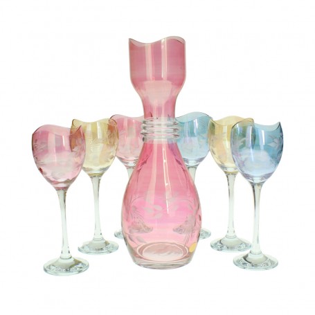 Tall Juice Glass Set with Jug.