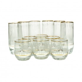 12-Piece Juice Glass Set – Tall and Short Glasses.