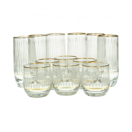 12-Piece Juice Glass Set – Tall and Short Glasses.