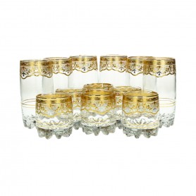 12-Piece Juice Glass Set – Tall and Short Glasses.