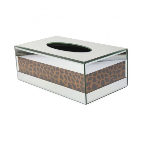 Metal Tissue Box with Crystal Decor.