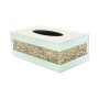 Metal Tissue Box with Crystal Decor.