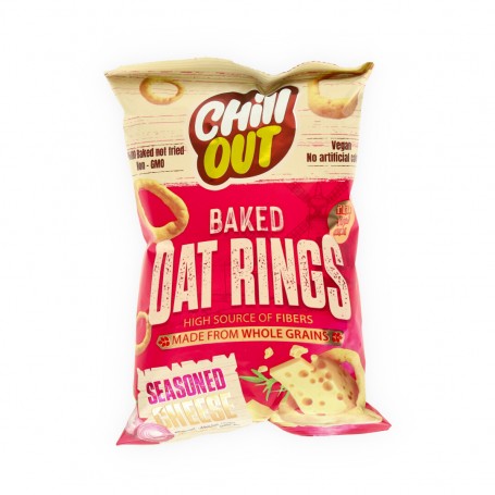 شيبس محمص  شوفان حلقات بنكهة الجبنة المتبلة شيل اوت 60 غرام