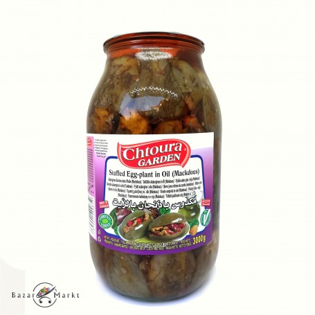 Stuffed Eggplant in Oil / Makdous Chtoura Garden 3000Gr