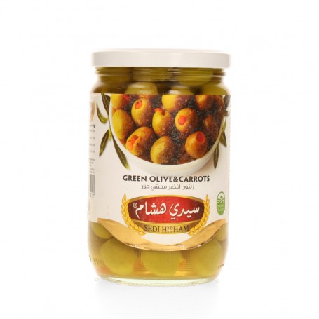 Green Olives With Carrot Sedi Hesham 660Gr