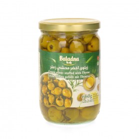Green Olives(with Thyme ) Baladna 660Gr