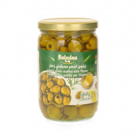 Green Olives(with Thyme ) Baladna 660Gr